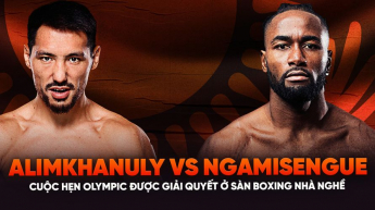 Alimkhanuly vs Ngamisengue Cuộc hẹn Olympic được giải quyết ở sàn Boxing nhà nghề